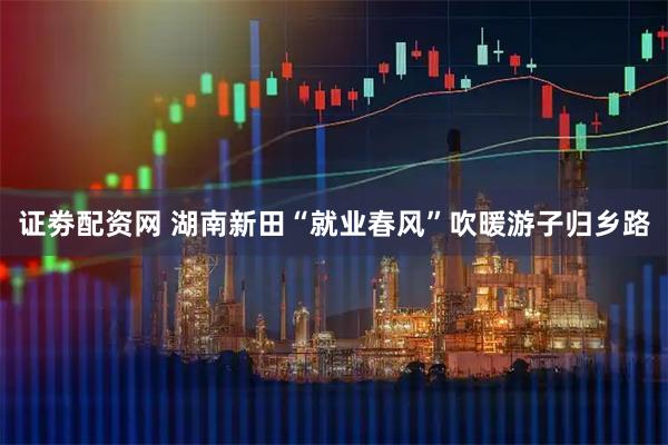 证劵配资网 湖南新田“就业春风”吹暖游子归乡路